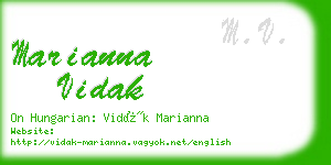 marianna vidak business card